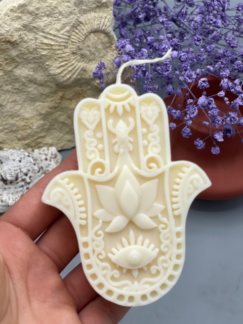 Hamsa, Ręka Fatimy - świeca sojowa