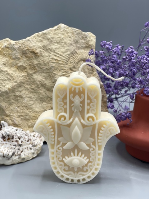 Hamsa, Ręka Fatimy - świeca sojowa