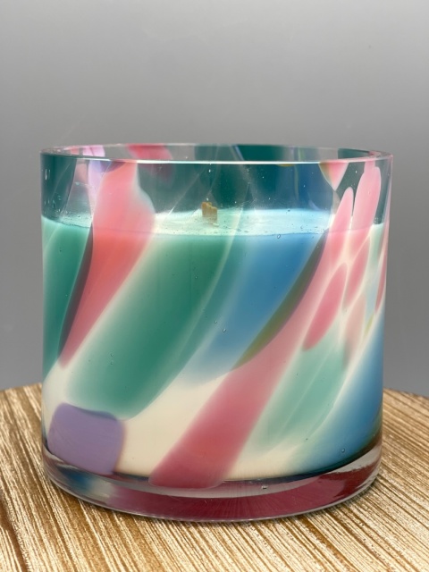 Świeca Biała Brzoskwinia w szkle premium