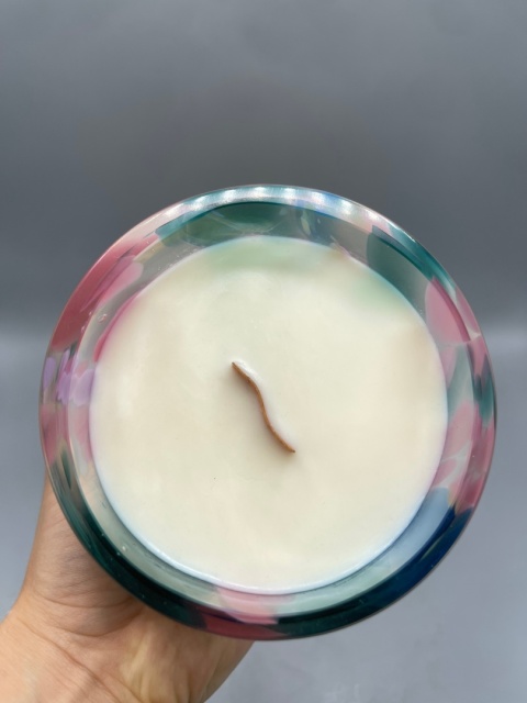 Świeca Biała Brzoskwinia w szkle premium