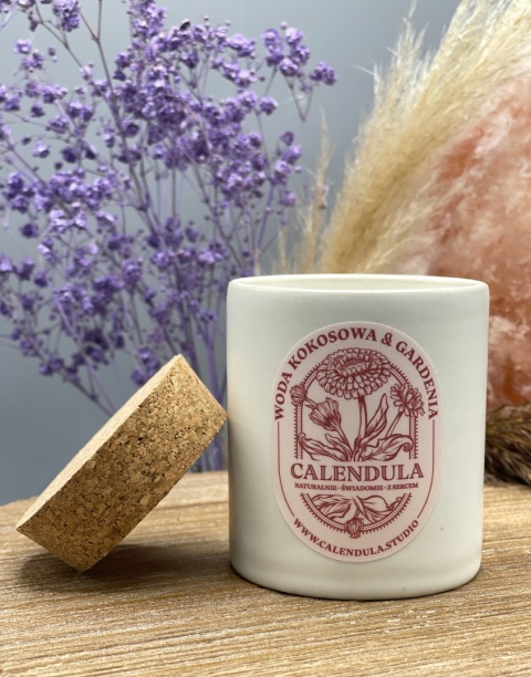 Świeca sojowa zapachowa 125 ml w kamionce z naturalnym korkiem