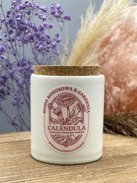 Świeca sojowa zapachowa 125 ml w kamionce z naturalnym korkiem