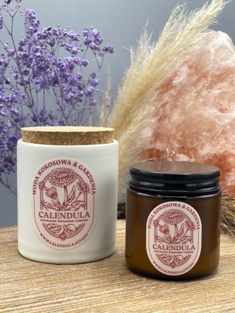 Świeca sojowa zapachowa 125 ml w kamionce z naturalnym korkiem